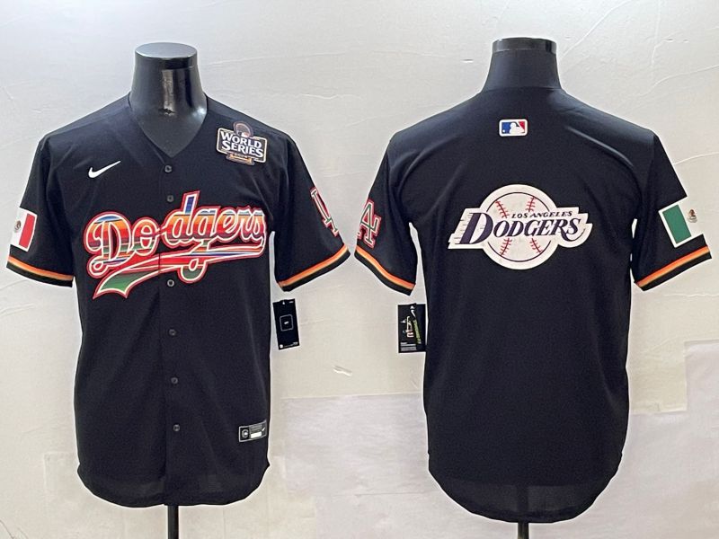 Men Los Angeles Dodgers Blank Black rainbow Nike 2025 MLB Jersey style 27->los angeles dodgers->MLB Jersey